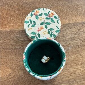 Elegant Gold Plated and Opal Like Ring